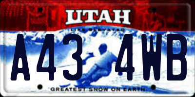 UT license plate A434WB