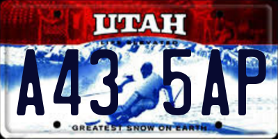 UT license plate A435AP