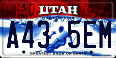 UT license plate A435EM