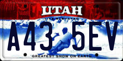 UT license plate A435EV