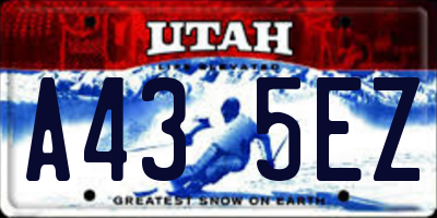 UT license plate A435EZ