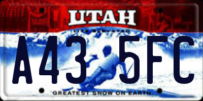 UT license plate A435FC