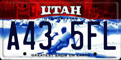 UT license plate A435FL