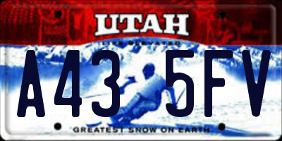 UT license plate A435FV