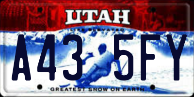 UT license plate A435FY