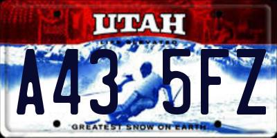 UT license plate A435FZ