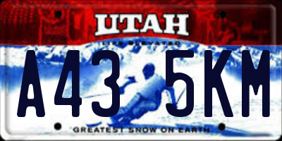 UT license plate A435KM
