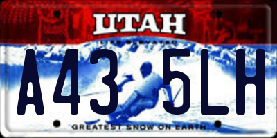 UT license plate A435LH