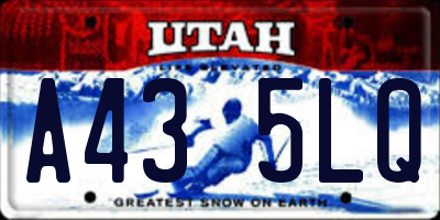 UT license plate A435LQ