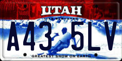 UT license plate A435LV