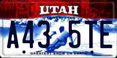 UT license plate A435TE