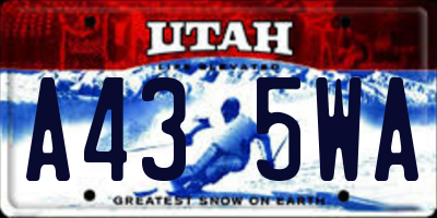 UT license plate A435WA