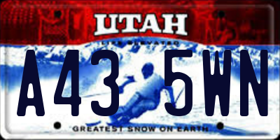 UT license plate A435WN