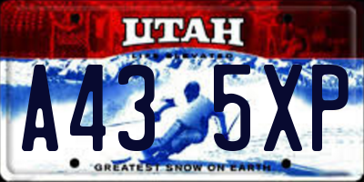 UT license plate A435XP