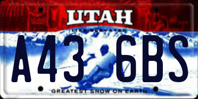 UT license plate A436BS