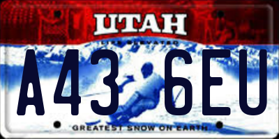 UT license plate A436EU