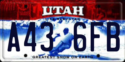 UT license plate A436FB