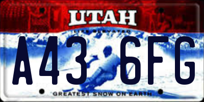 UT license plate A436FG