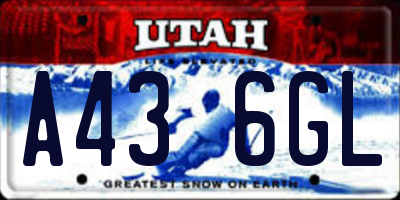 UT license plate A436GL