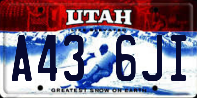 UT license plate A436JI