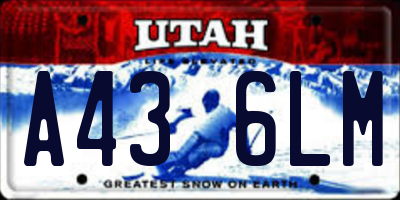 UT license plate A436LM