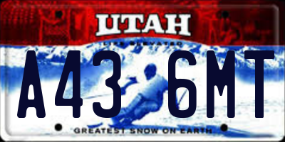 UT license plate A436MT