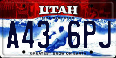 UT license plate A436PJ