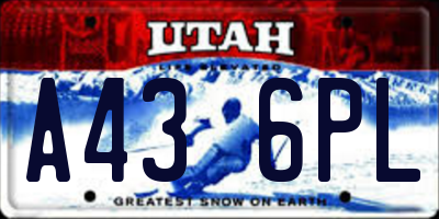 UT license plate A436PL