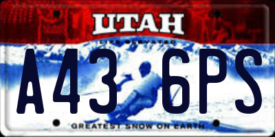 UT license plate A436PS