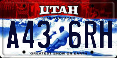 UT license plate A436RH