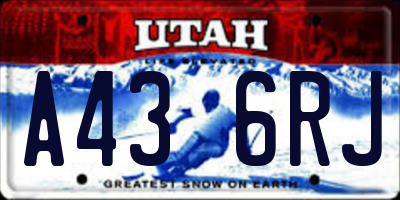 UT license plate A436RJ