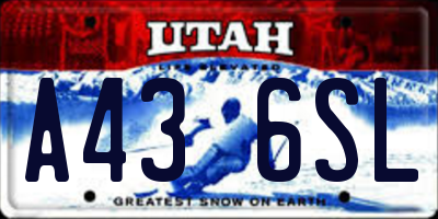 UT license plate A436SL