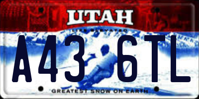 UT license plate A436TL