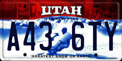 UT license plate A436TY