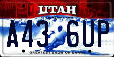 UT license plate A436UP