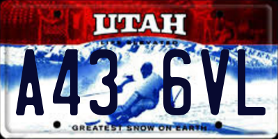 UT license plate A436VL