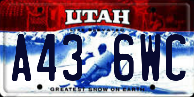 UT license plate A436WC