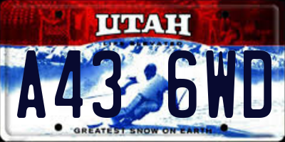 UT license plate A436WD