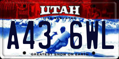 UT license plate A436WL