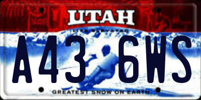 UT license plate A436WS