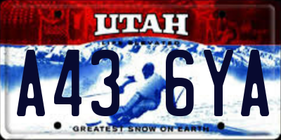 UT license plate A436YA
