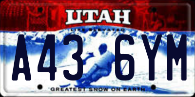 UT license plate A436YM