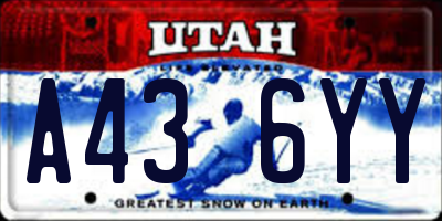 UT license plate A436YY
