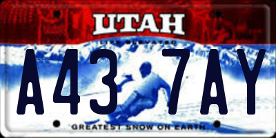 UT license plate A437AY