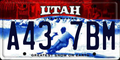 UT license plate A437BM