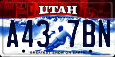 UT license plate A437BN