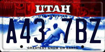UT license plate A437BZ