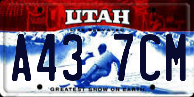 UT license plate A437CM