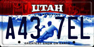 UT license plate A437EL