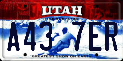 UT license plate A437ER